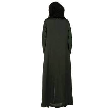Modest Dress Gown With Stomework And Matching Hijab. 7