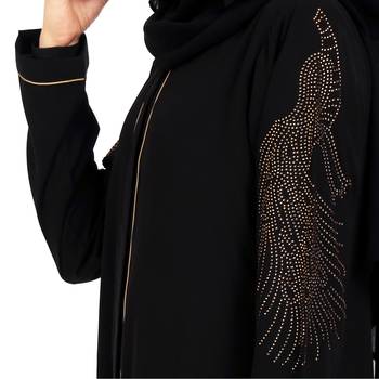 Modest Dress Gown With Stomework And Matching Hijab. 4