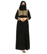 Emirati Style Modest Gown In Abaya Fit. It Comes With A Matching Stole Hijab.