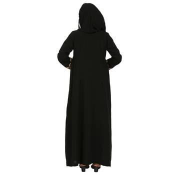Emirati Style Modest Gown In Abaya Fit. It Comes With A Matching Stole Hijab. 6