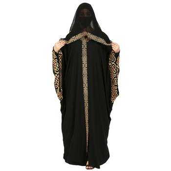 Emirati Style Embroidered  Kaftan With Matching Hijab 3