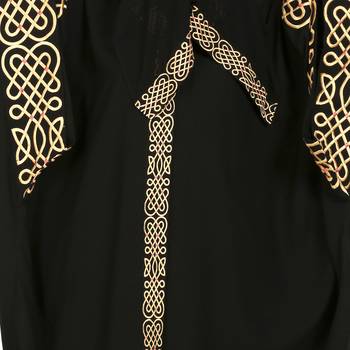 Emirati Style Embroidered  Kaftan With Matching Hijab 4