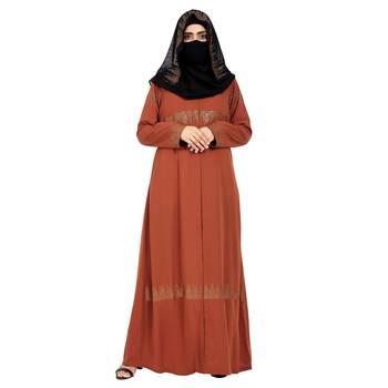 Modest Dress Gown With Stonework And Matching Hijab. 2