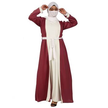 Attached Shrug Abaya In Dual Color. 3