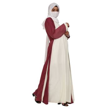 Attached Shrug Abaya In Dual Color. 4