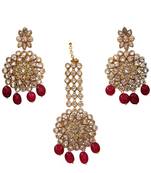 Red gold plated antique gold Copper  Pair of Earrings