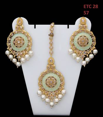 Green gold plated antique gold Copper  Pair of Earrings 2
