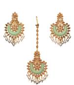 Green gold plated antique gold Copper  Pair of Earrings