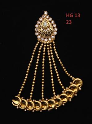 White gold plated antique gold Copper  MangTikka 4