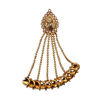 White gold plated antique gold Copper  MangTikka 1