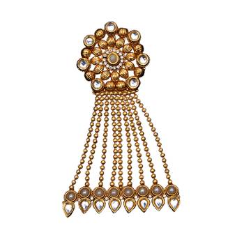 White gold plated antique gold Copper  MangTikka 3