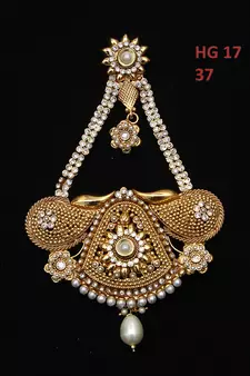 White gold plated antique gold Copper  MangTikka