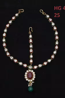 Multicolor gold plated antique gold Copper  MangTikka