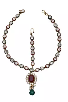 Multicolor gold plated antique gold Copper  MangTikka