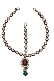 Multicolor gold plated antique gold Copper  MangTikka