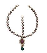 Multicolor gold plated antique gold Copper  MangTikka