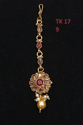 Red gold plated antique gold Copper  MangTikka 2