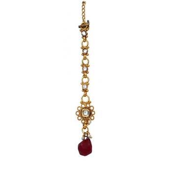 Red gold plated antique gold Copper  MangTikka 1