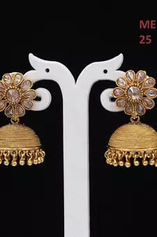 Gold gold plated antique gold Copper   Pair of Earrings
