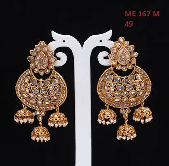 Gold gold plated antique gold Copper   Pair of Earrings 2