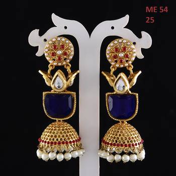 Red gold plated antique gold Copper   Pair of Earrings 2