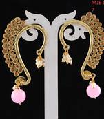 Pink gold plated antique gold Copper   Pair of Earrings