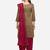Olive Green & Maroon Color Embroidered Unstitched Dress Material