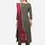 Olive Green Color Embroidered Unstitched Dress Material