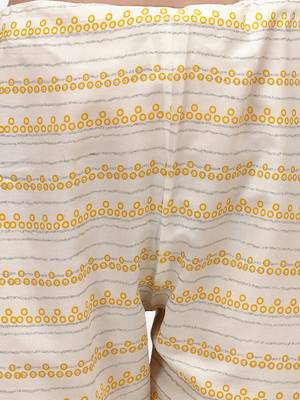 Yellow & White Color Block Printed Checked Kurta Set 3