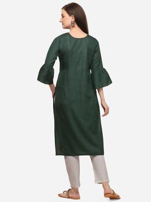 Sea Green Color Fancy Straight Kurta 2