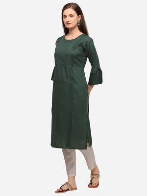 Sea Green Color Fancy Straight Kurta 3