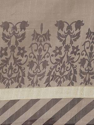 grey art silk printed saree with  blouse 4