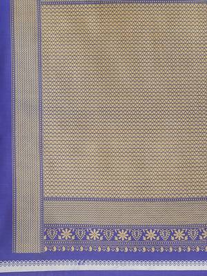 grey art silk printed   saree with  blouse 4