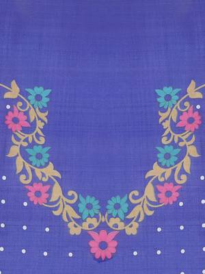 grey art silk printed   saree with  blouse 5
