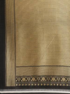 grey art silk printed   saree with  blouse 4