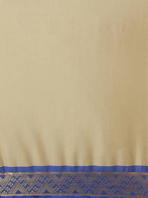 cream cotton woven   saree with  blouse 5