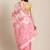 pink art silk printed   saree
