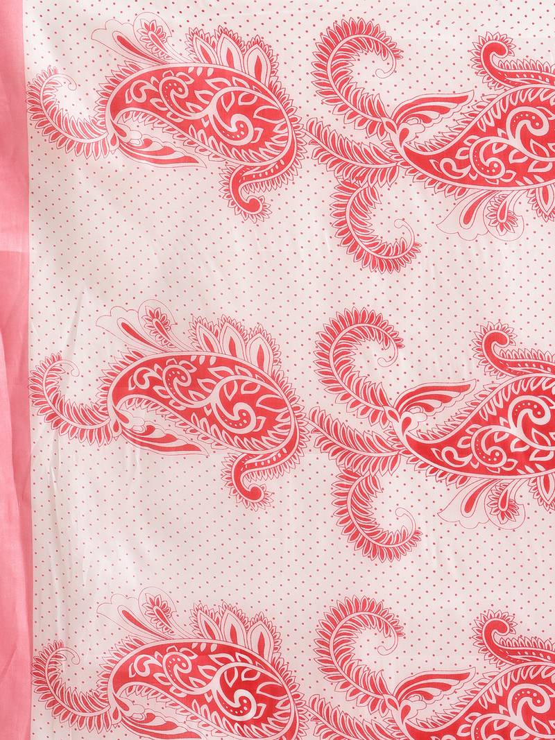 pink art silk printed   saree