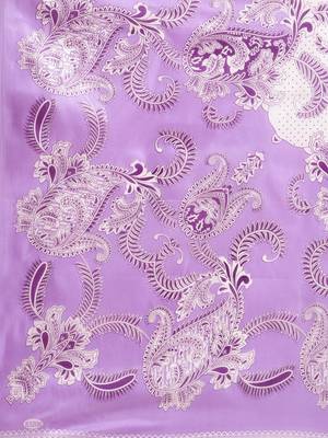 purple art silk printed   saree 3
