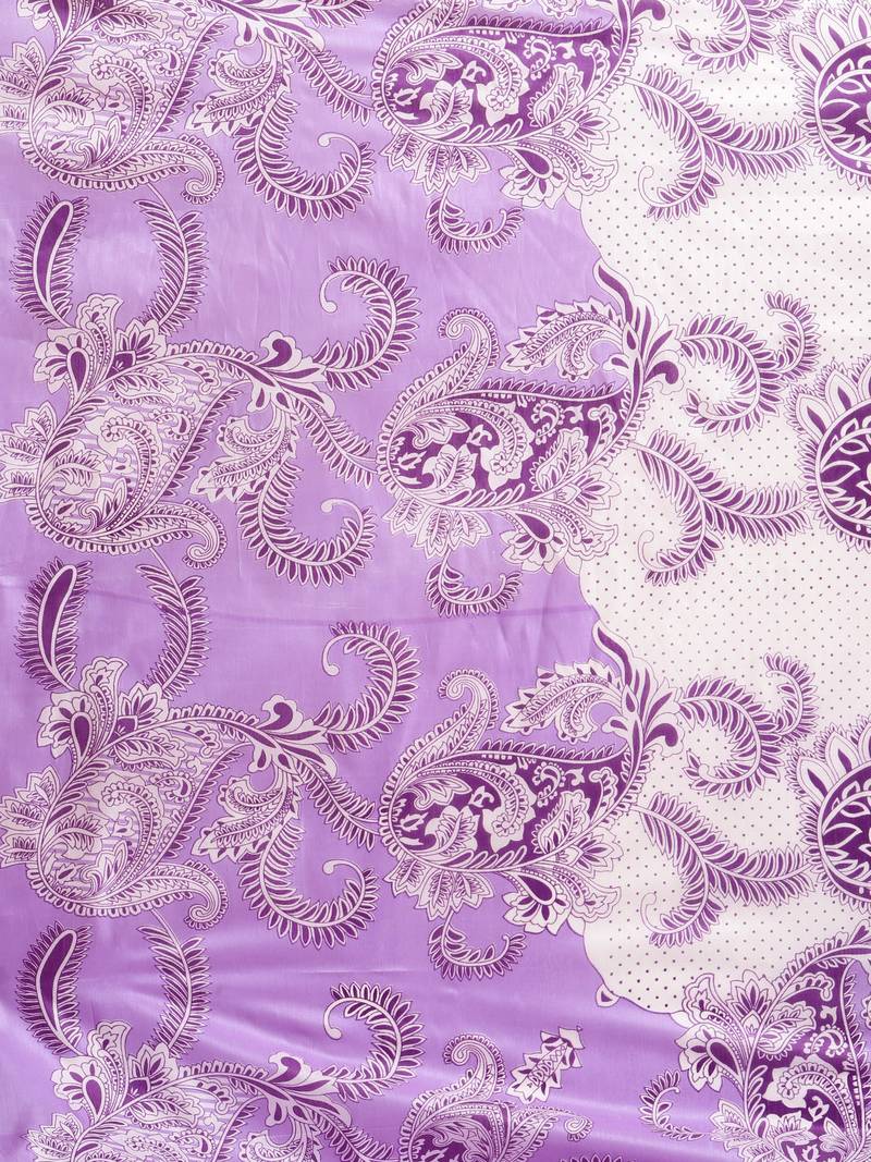 purple art silk printed   saree