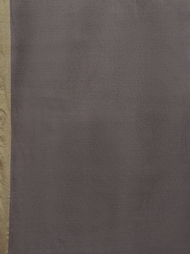 black chanderi printed   saree with  blouse