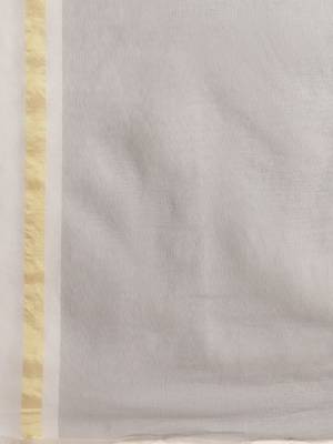 grey pure polycotton printed   saree with  blouse 3