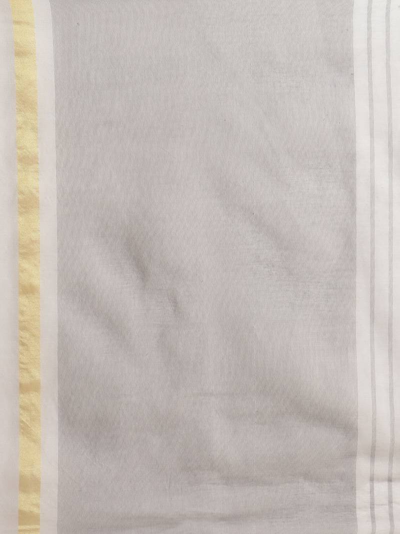 grey pure polycotton printed   saree with  blouse