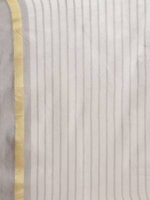 grey pure polycotton printed   saree with  blouse 5