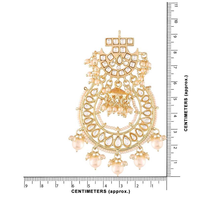 Kundan & Pearl Traditional Handcrafted Earrings (E2793W)