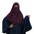 Women Islamic Plain Instant Hijab + Niqab Style Bubble Georgette Veil Scarf 