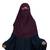 Women Islamic Plain Instant Hijab + Niqab Style Bubble Georgette Veil Scarf 