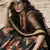 Black Floral digital printed organza semi stitched lehenga