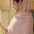 Carnation Pink Colored Sequins embroidered Faux georgette party wear saree
