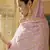 Carnation Pink Colored Sequins embroidered Faux georgette party wear saree